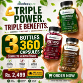 3-in-1 Health Value Bottles Pack | MORINGA | BEET ROOT | ASHWAGANDHA