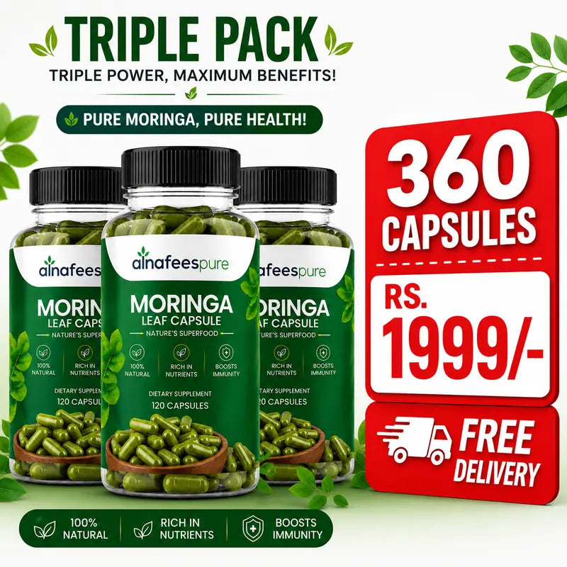 Al-NafeesPure Leaf Moringa Capsules Capsule Each Bottle