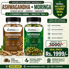 Ashwagandha + Moringa Combo Pack (240 Capsules)