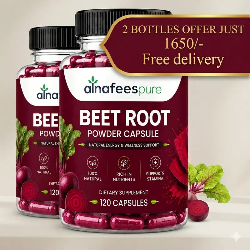 Al-Nafees Pure:Beet Root 120 Capsules | Free Delivery