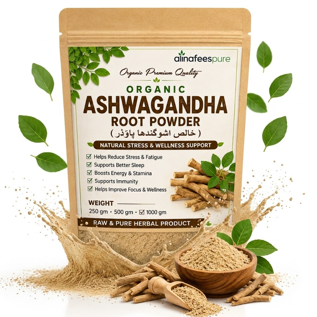 Ashwagandha Root Powder – 100% Natural Herbal Supplement |  (خالص اشوگندھا پاؤڈر)